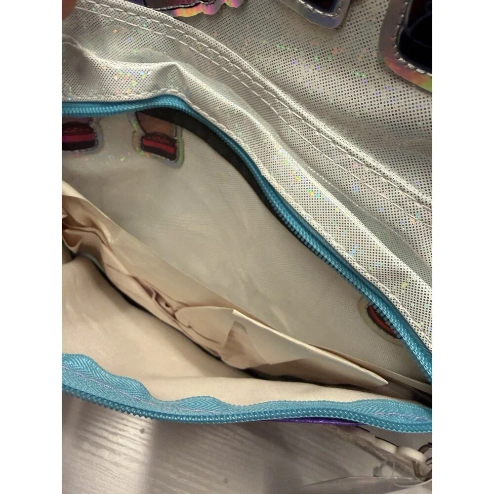 LOL Surprise Backpack 17” Book Bag Purple Shiny With Laptop Sleeve And Pockets